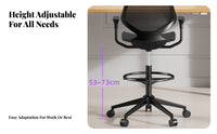 Rolling Drafting Chair Lumbar Support Office Furniture 360° rotate for Students