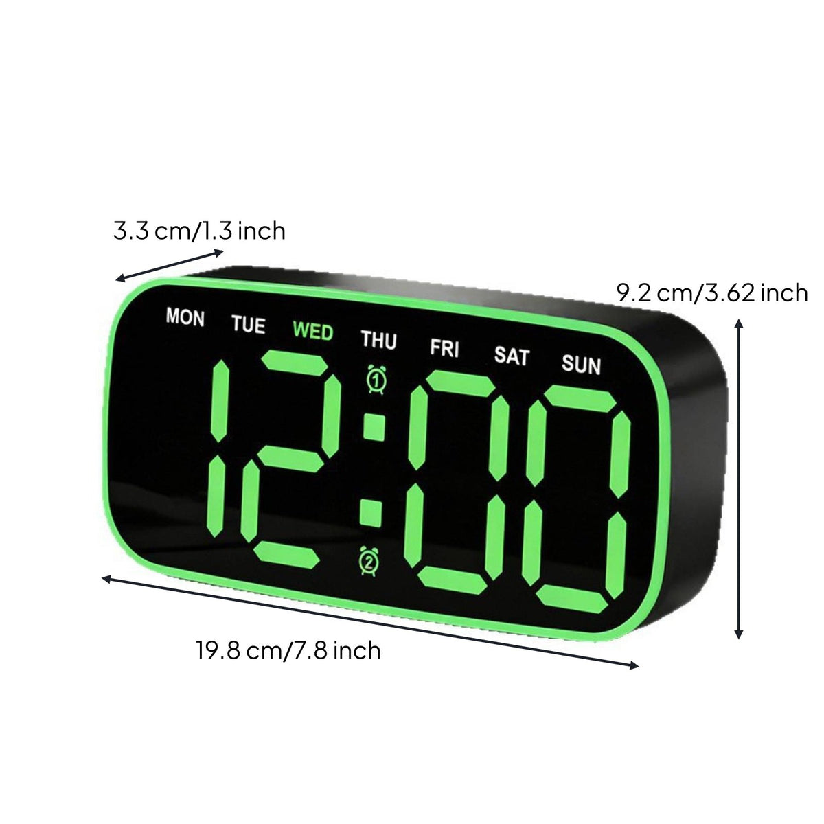 LED Digital Alarm Clock Modern Design Large Display Digital Clock for Seniors