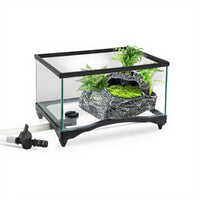 Glass Turtle Habitat with Drain & Basking Area