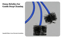 3 Pieces Flexible Mouthpiece Brush Set Blue Tube Trumpet Cleaning Brush Set