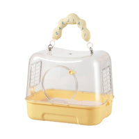 Bird Carrier with Transparent Shell Compact Bird Travel Cage Safe for Vet Visits