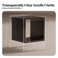Transparent Accent Table With Wheels Bedside Cabinet Minimalist Design