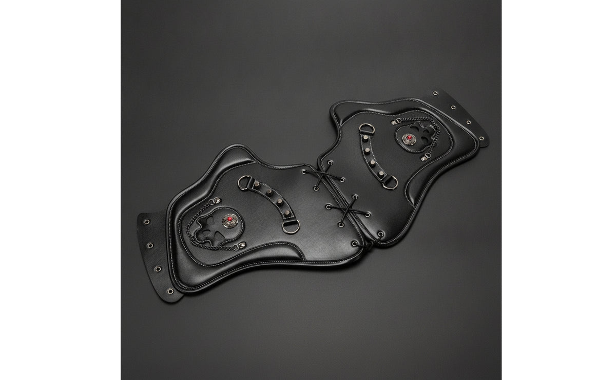 Saddle Embellishment with Rebellious-Gothic-Influenced Frame Trim Retro Motorcycle Accessory for    Riders, Street Riding