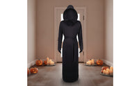 Hooded Specter Costume Spandex Black Specter Robe Reinforced Stitching Festive Wear