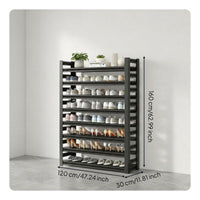 Multi-Tier Shoe Rack Standing Multi-Tier Shoe Shelf Steel Frame for Entryway, Hallway, Closet