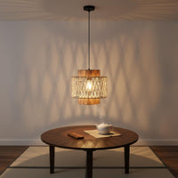 Handwoven Hanging Lamp Shade Light Luxury Design Woven Lampshade Natural Texture
