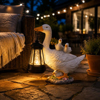 Duck Family Lantern LED Light Solar Hanging Lantern Energy Saving for Courtyard