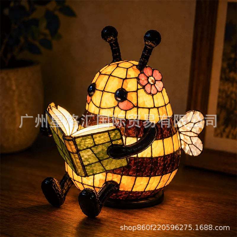 跨境新品 Bee Reading Light 桌面装饰小夜灯可爱蜜蜂造型阅读灯
