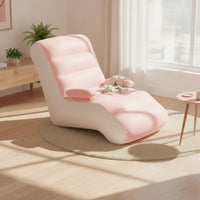 Portable Inflatable Lounge Chair Ergonomic Flocked Inflatable Sofa Foldable Air Lounger for Adults, Camping