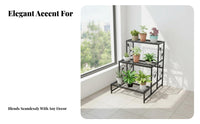 3-Tier Step Planter Holder Multitier Design 3-Tier Ladder Rack Floor-Standing