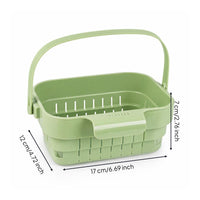 Retractable Sink Drain Basket Foldable over-the-Sink Strainer Basket Hanging Plastic Compact for Small Kitchen