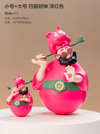 Four Happiness Car Figurine Decoration for Living Room, Office Desk, Housewarming, Birthday Gift