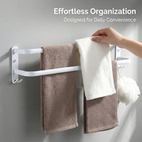 Towel Rack Wall Mounted with Multi-Tier Bar for Washroom and Shower Room, Space Aluminium Storage for Homeowners