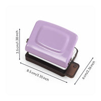 6-Hole Perforator with Positioning Guide Compact Six-Hole Punch Mini Stationery for Students, Loose-Leaf Notebooks, DIY Binding