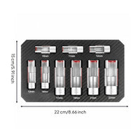 9 Pieces Hex Design Engine Injector Socket Set Heavy Duty Slotted Socket Wrench Polished Finish Brake Line Wrench Set for Professionals