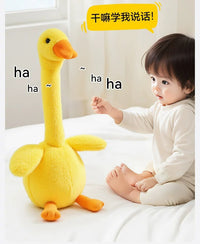 Yellow Duck Plush Toy with Recording and Dancing Function