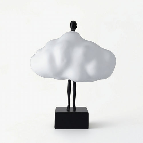 Cloud Figurine Modern Humanoid Statue Abstract for Entryway Table, Minimalists