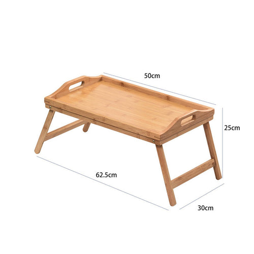 Bed Table with Folding Legs Lightweight Bed Tray with Folding Legs Sustainable Bamboo Portable Desk for Floor