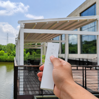 Retractable Pergola for Garden & Balcony, Sun Shade, UV Protection, Electric Aluminum Alloy Waterproof Terrace Roof