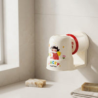 Toothbrush Holder with Tumbler No-Tools Wall-Mounted Toothbrush Holder Self Organizer for Kids, Young Children, Washroom, Rv, Apartment