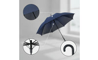 Waterproof Umbrella with J-Handle Water-Repellent Umbrella with J Handle Classic Windproof for Commuters
