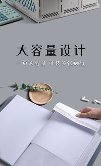 厂家A4资料册文件夹透明插页试卷收纳袋100/60页档案夹多功能卷子