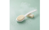 Soft Bristle Silicone Bath Brush Exfoliating Shower Brush with Long Handle Skin-Friendly Back Scrubber with Long Handle Quick-Drying