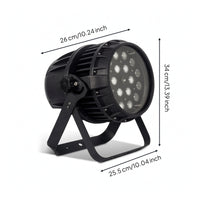 PAR Stage Light with Adjustable Focus DMX512 Waterproof PAR Light with Mounting Yoke Lighting Dimmable Sound-Activated for DJs