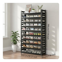 Multi-Tier Shoe Rack Standing Multi-Tier Shoe Shelf Steel Frame for Entryway, Hallway, Closet