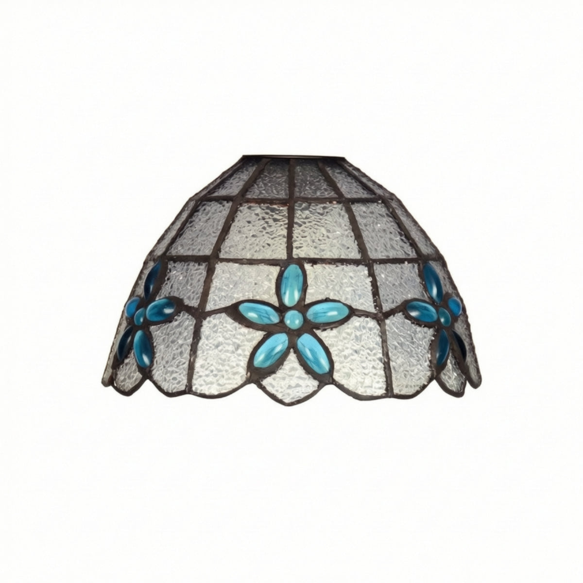 Stained Glass Lampshade Colored Glass Dome Light Shade with Metal Fitter Pendant Lamp Shade Artisan Mosaic Handcrafted Style Suitable for Dining Room Studio Lounge Home Use