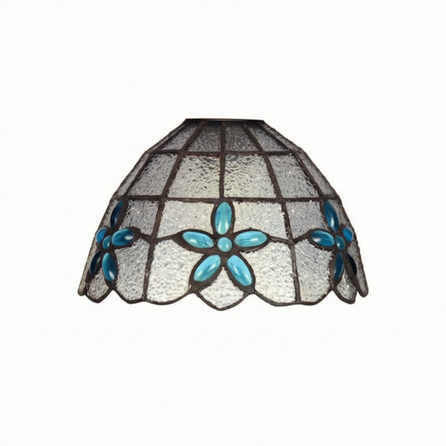 Stained Glass Lampshade Colored Glass Dome Light Shade with Metal Fitter Pendant Lamp Shade Artisan Mosaic Handcrafted Style Suitable for Dining Room Studio Lounge Home Use