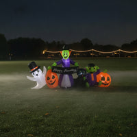 Inflatable Witch Lighted Halloween Inflatable Quick Inflation Yard Decoration for Lawn