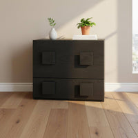 Vintage Chest of Drawers Space Saving Dense Wood Cabinet