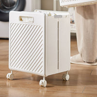 Foldable Laundry Basket Plastic Rolling Laundry Basket Easy to Move
