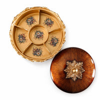Snack Container with Compartments Ornate Dry Fruit Box for Hosts