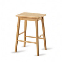 Bar Stool with Cane Seat Rectangular Cane Stool Retro Barstools for Kitchen Island