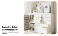 Feeding Station Hutch Large Capacity Baby Organizer Multi-Functional Easy Installation for Bedroom, Closet