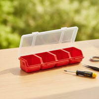 Plastic Storage Organizer with Compartments Transparent for DIYers, Hobbyists