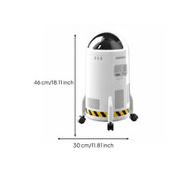 Spacecraft Shaped Trash Can Large Capacity Lidded Rubbish Bin Easy to Clean