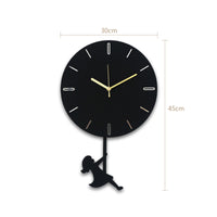 Pendulum Wall Clock Modern Wall Clock with Pendulum Decorative for Home Office