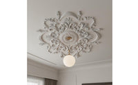 Exquisite Details French Design Ceiling Medallion Long-Lasting Chandelier Medallion Multi-Purpose Ornate Ceiling Medallion Moisture-Proof for Living Room