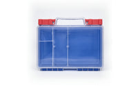 Portable Storage Box with Compartments Hinged Compartment Box with Handle Latched Plastic Organizer with Latches Clear for First Aid