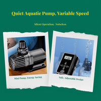Ultra-Quiet Submersible Pump for Aquariums & Ponds