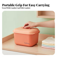 Lidded Tote with Handle Portable Household Storage particlesresistant for Home, educators