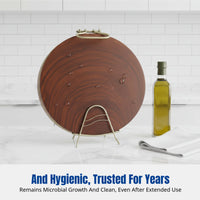 Round Cutting Board Reversible Design Butcher Block Cutting Board Handmade Prep Station for Butchers, Chefs