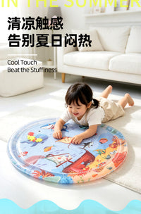 跨境卡通海洋动物充气拍拍垫儿童戏水冰垫婴幼儿学爬注水玩具现货