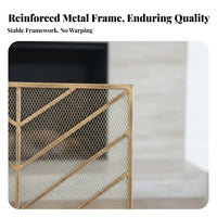 Freestanding Fire Screen Minimalist Design Freestanding Mesh Screen for Families
