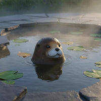 Buoyant Seal Head Realistic Look Seal Pond Decoration Authentic Buoyant Animal Figurine for Balcony