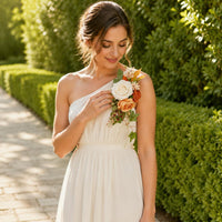 Wedding Shoulder Corsage Clip on Floral Accessory Easy to Reshape for Banquet