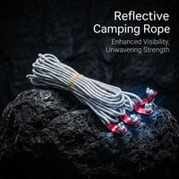 Camping Tent Accessories with Reflective Guy Ropes, Aluminum Alloy Pegs, Adjustable Poles for Outdoo - Image 2